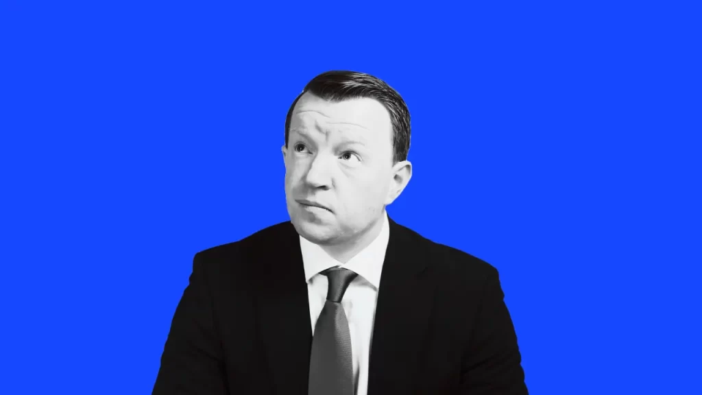 Picture of Copywriter, David Hyndman on a blue background